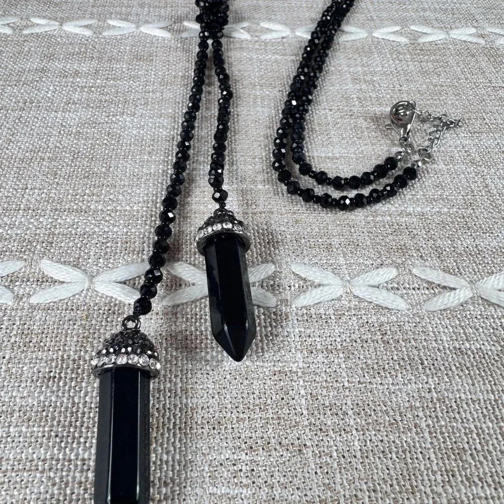 Zara Black Onyx Pendant Necklace